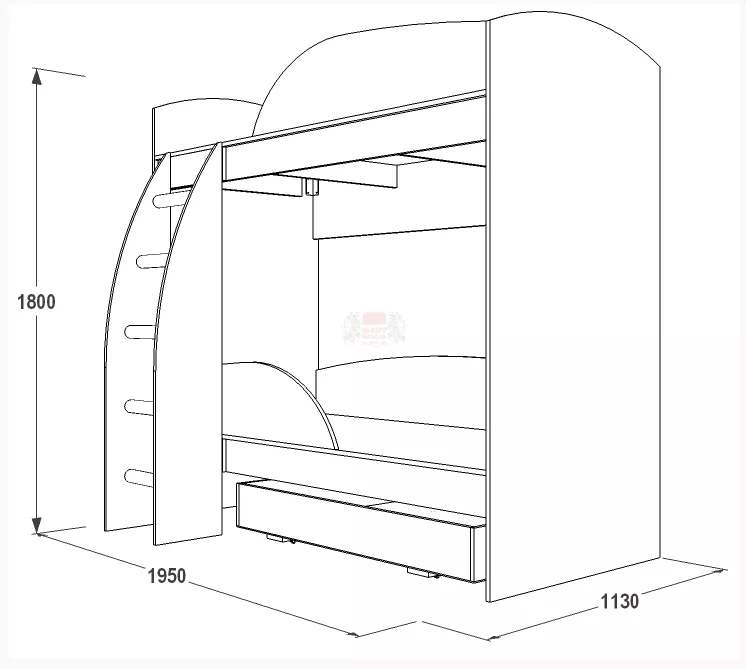 Омега 4 двухъярусная кровать схема сборки